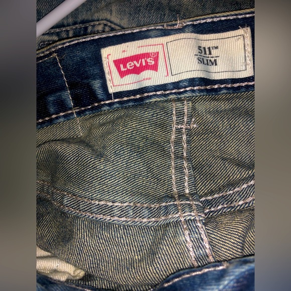 Levi’s| 511 Women’s Jeans 14 Regular Blue Pockets Slim Fit Skinny Leg Acid Wash - Picture 2 of 5
